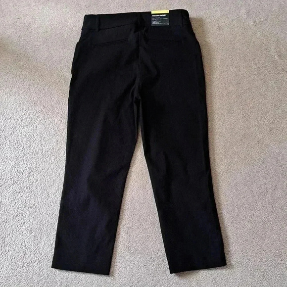 NWT Hilary Radley Black Pants Slim Leg Textured Stretch Size 6 Ankle-length Pant - Picture 7 of 11